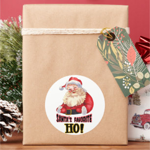 Sticker Rond Père Noël - Ho favori