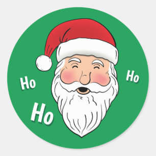 Sticker Rond Père Noël (Ho, Ho, Ho)