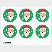 Sticker Rond Père Noël (Ho, Ho, Ho) (Feuille)