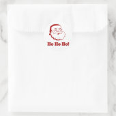 Sticker Rond Père Noël - Ho Ho Ho Ho ! (Sac)
