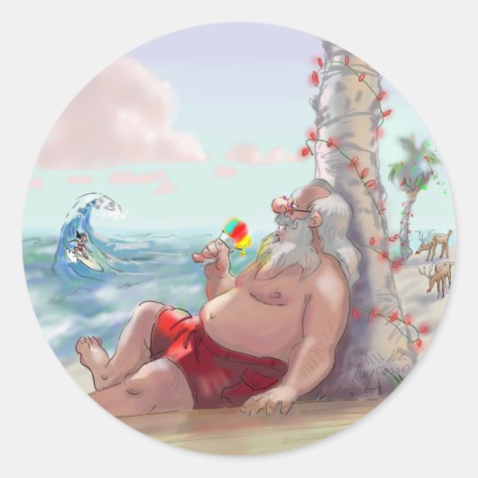 Sticker Rond père Noël IcE sHaVe (Devant)