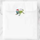 Sticker Rond Père Noël Iguana (Sac)