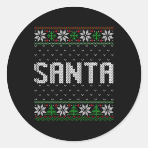Sticker Rond Père Noël Je Suis Si Bon Père Noël Est Venu Deux F