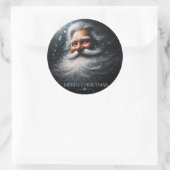 Sticker Rond Père Noël Joyeux Noël (Sac)