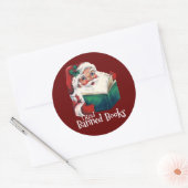 Sticker Rond Père Noël Lit Les Livres Interdits (Enveloppe)