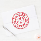 Sticker Rond Père Noël Mail (Enveloppe)