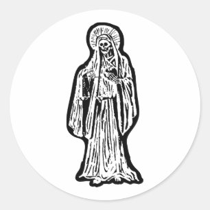 Sticker Rond Père Noël Muerte Statue