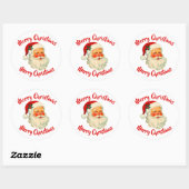 Sticker Rond Père Noël Noël (Feuille)