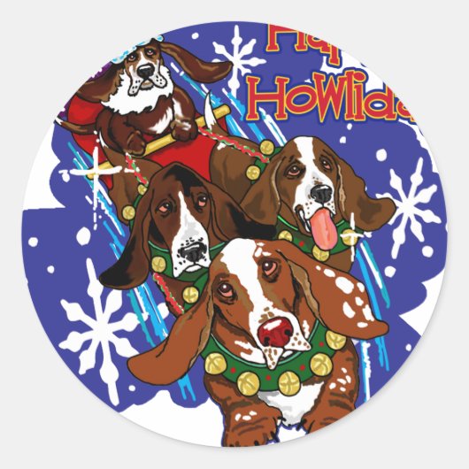 Sticker Rond Père Noël Paws 2008 (Devant)