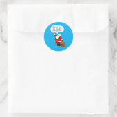 STICKER ROND PÈRE NOËL PPE (Sac)