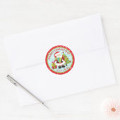 Sticker Rond Père Noël Présente Joyeux Noël (Enveloppe)