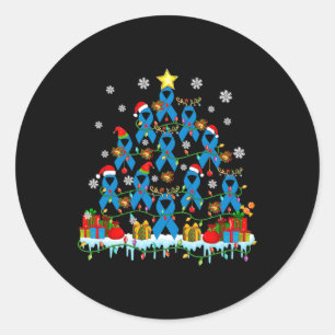 Sticker Rond Père Noël Reindeer Elf Diabète Ribbons de sensibil