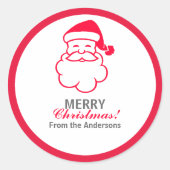 Sticker Rond Père Noël Rouge (Devant)