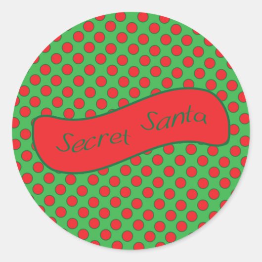 Sticker Rond Père Noël secrète (Devant)