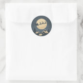 Sticker Rond Père Noël Sleigh (Sac)