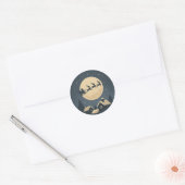 Sticker Rond Père Noël Sleigh (Enveloppe)
