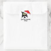 Sticker Rond Père Noël te déteste (Sac)