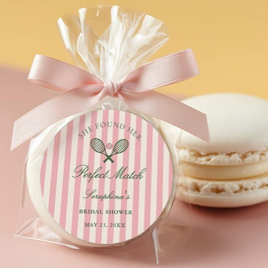 Sticker Rond Perfect Match Tennis Bridal Shower