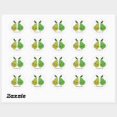 Sticker Rond Perfect Pear Kawaii Pears (Feuille)