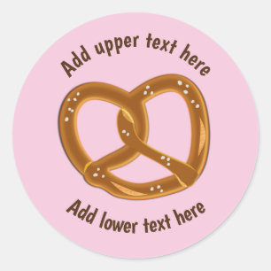 Sticker Rond Perfect Pretzel de Pain avec sel - Vos propres mot