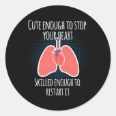 Sticker Rond Perfusiologiste perfusionniste (Devant)