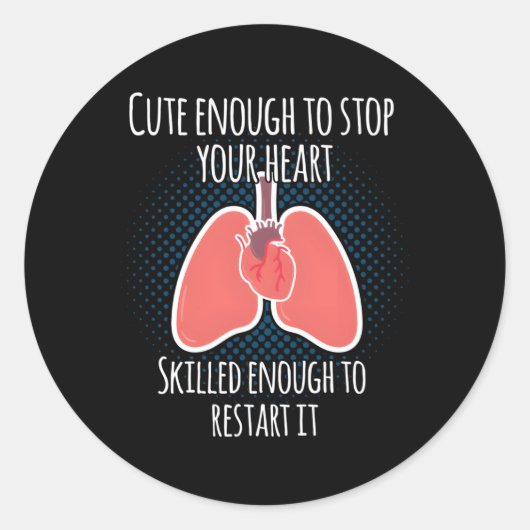Sticker Rond Perfusiologiste perfusionniste (Devant)