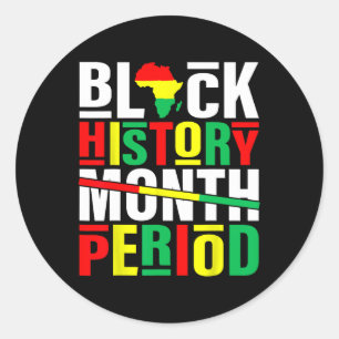 Sticker Rond Période du Mois de l'histoire des Noirs d'Afrique