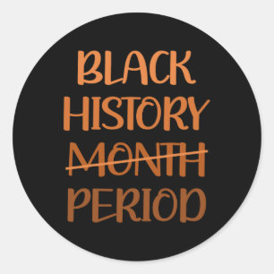 Sticker Rond Période du Mois de l'histoire des Noirs Femmes afr