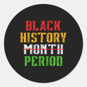Sticker Rond Période du Mois de l'histoire des Noirs Femmes afr