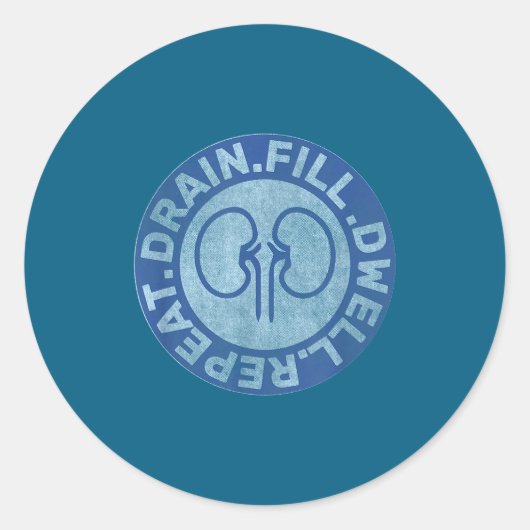 Sticker Rond Peritoneal Dialysis Nurse Funny Quote - Black, Uni (Devant)