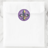 Sticker Rond Perle Fleur de lis 2 de mardi gras (Sac)