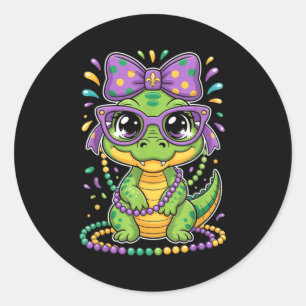 Sticker Rond Perles d'alligator Mardi Gras Arc Enfants Femmes _