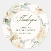 Sticker Rond Perles d'aquarelle et Fête des mariées de poursuit (Devant)