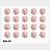 Sticker Rond Perles et dentelle Favoriser | rose cendré (Feuille)