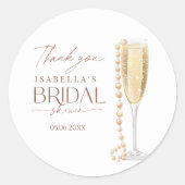 Sticker Rond Perles Et Fête des mariées De Poursuites (Devant)