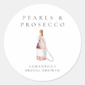 Sticker Rond Perles et poursuites Fête des mariées élégante (Devant)