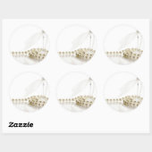 Sticker Rond Perles Mariages mariages (Feuille)