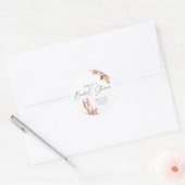 Sticker Rond Perles Pétales & Prosecco Fleurs Mariage Doux (Enveloppe)