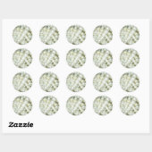 Sticker Rond Perles vintages (Feuille)