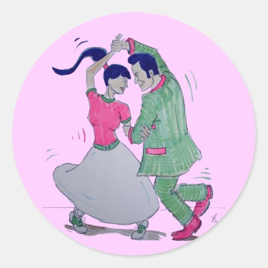 Sticker Rond permet à tous de faire des danseuses de swing (Devant)