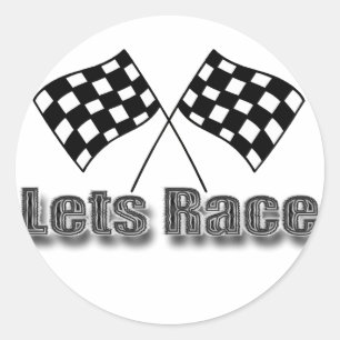 Sticker Rond Permet la course