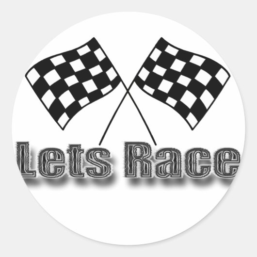 Sticker Rond Permet la course (Devant)