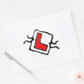 Sticker Rond Permis de conduire (Enveloppe)