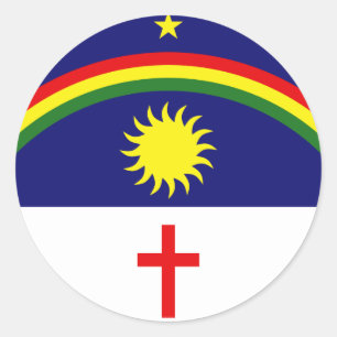 Sticker Rond Pernambuco, drapeau du Brésil