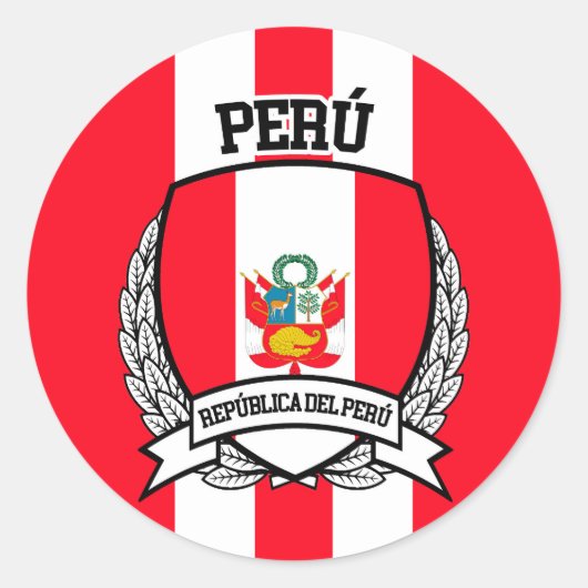 Sticker Rond Pérou (Devant)
