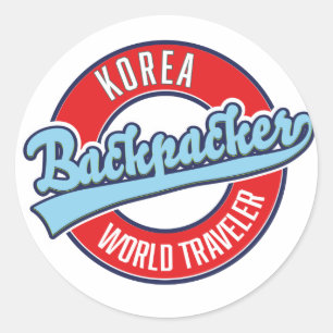 Sticker Rond Pérou routards logo du voyageur du monde. classiqu
