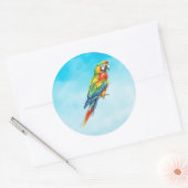 Sticker Rond Perroquet (Enveloppe)