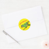 Sticker Rond perroquet vert (Enveloppe)