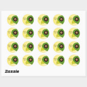 Sticker Rond Perroquet Vert (Feuille)