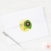 Sticker Rond Perroquet Vert (Enveloppe)